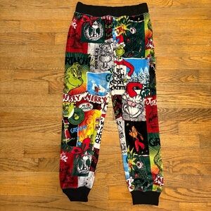 The Grinch X Justice Velour Jogger Pants Girls Size Large (12/14)